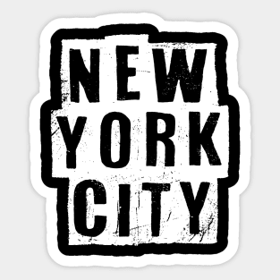 New York City - Vintage White Text Sticker